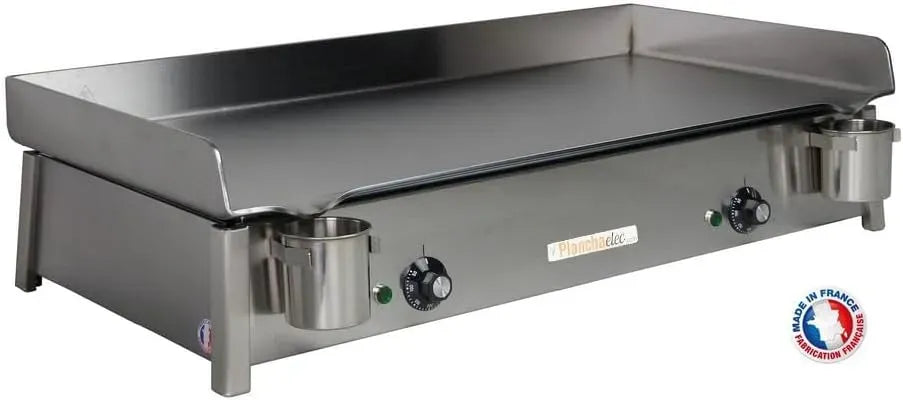 Plaque de cuisson E870-3600W L87, 3600 W, thermostat, acier inoxydable, 16 Personnes, X P43 X H25 cm, Plancha Electrique ANTHEA, Thermostat Réglable