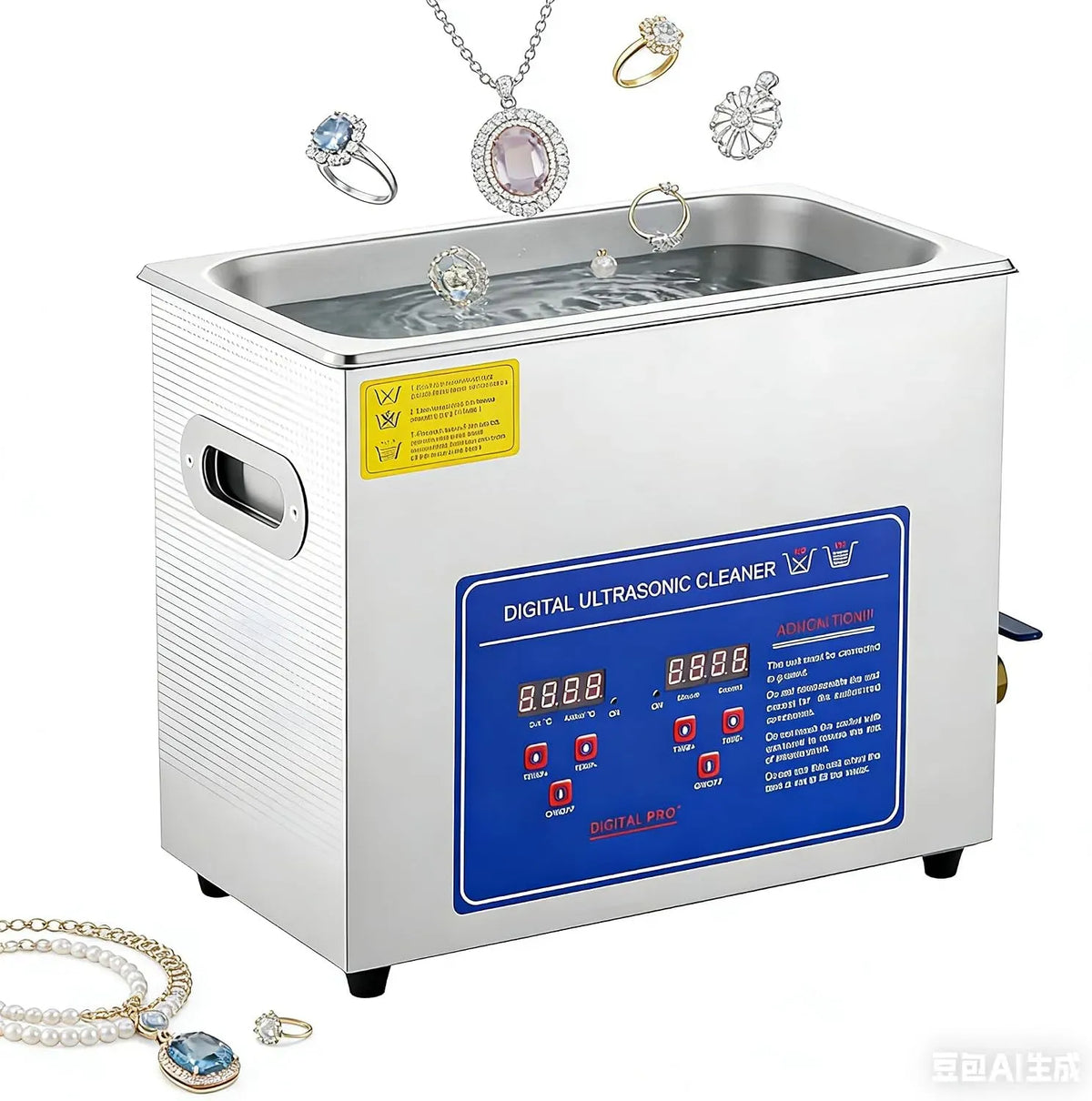 cuve de nettoyage à ultrasons, Nettoyeur, 6,5 L, 22 L, minuteur, industriel, professionnel, fonction chauffante, pour pièces de Machines