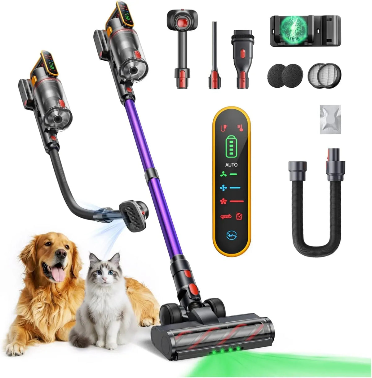 Aspirateur, 650 W, Fieety 650W/70Min, appareil électrique d'aspiration, Aspirateur Balai sans Fil
