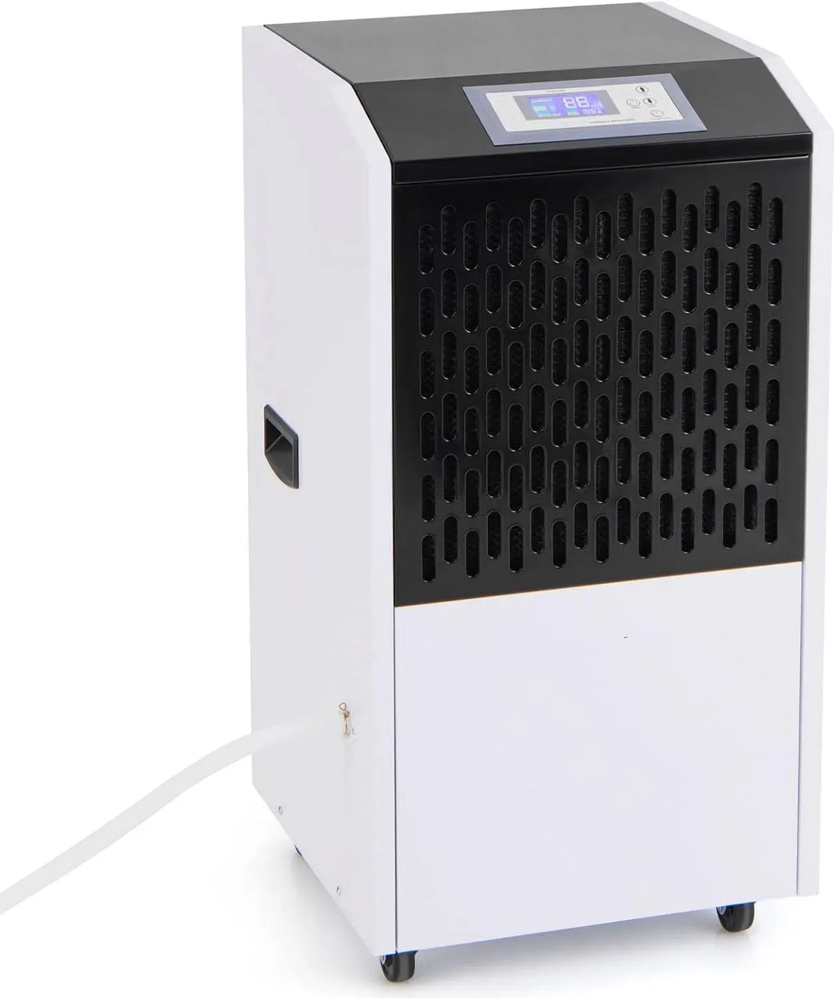 Déshumidificateur, GOPLUS Industriel1300W 118L/Jour, minuteur, blanc, Idéal pour Entrepôts et Caves 790 m², Minuterie 0-24H