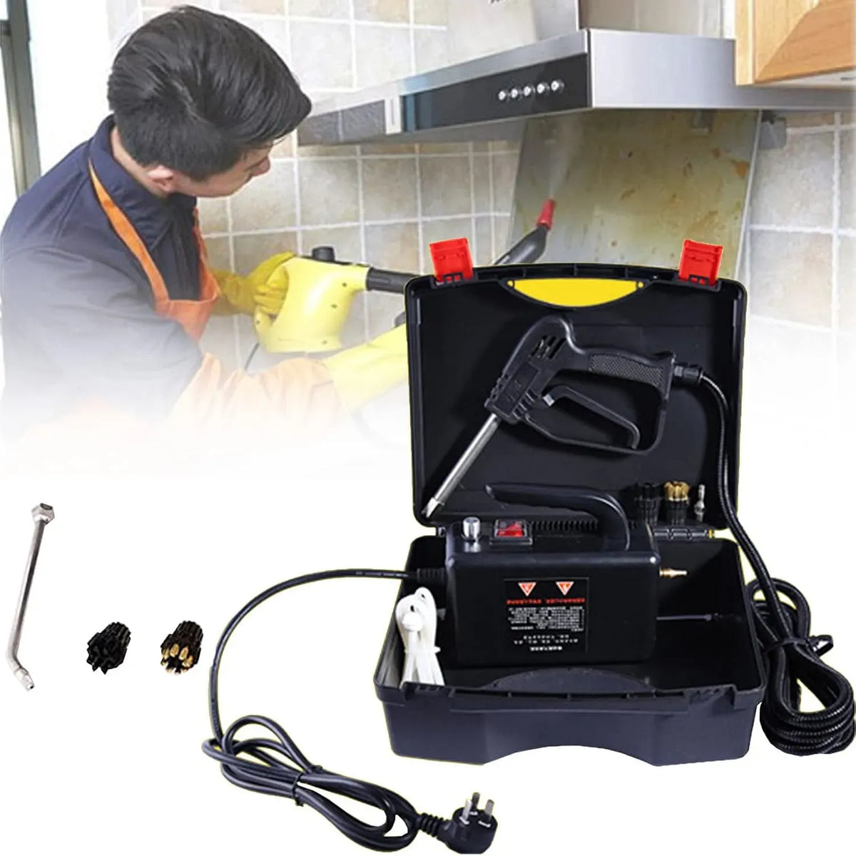 Hotte aspirante, 2600 W, hotte de cuisine, vapeur, 2600w Nettoyeur à Vapeur éLectrique, Nettoyeur à Vapeur Haute Pression Nettoyeur Vapeur Cuisine